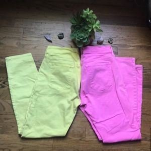 {GAP 1969} *NEONS* Perfectly PINK + Sunny YELLOW👖😎 (Bundle)